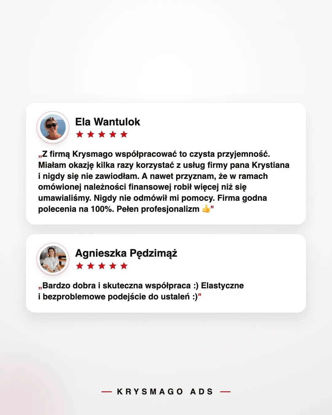 Opinie:Ela Wantulok, Agnieszka Pędzimąż