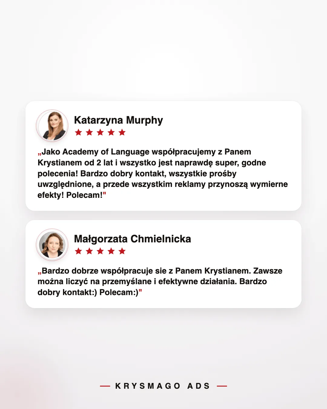 Opinie:Katarzyna Murphy, Małgorzata Chmielnicka